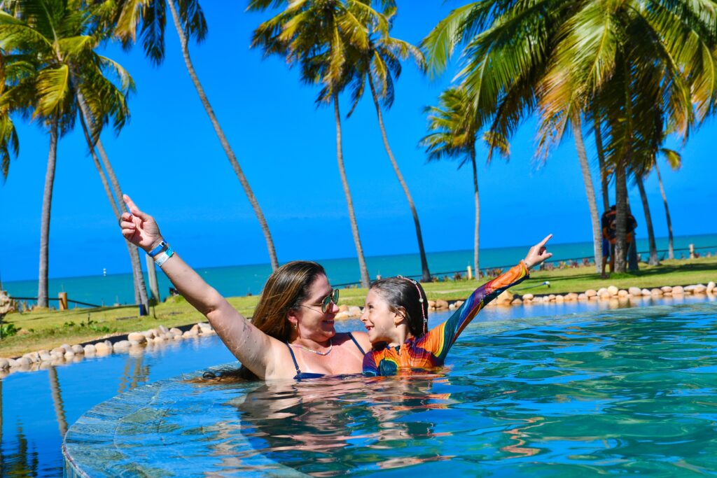 piscina no restaurante anéis de maracajaú