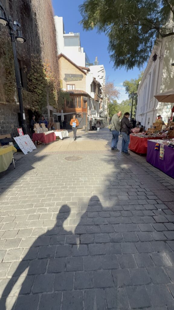 artesanatos nas ruas de santiago do chile