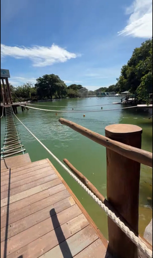 ponte suspensa em nascente azul em bonito ms